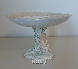 Royal Copenhagen Very Rare Juliane Marie Saxon Flower Plate on Foot