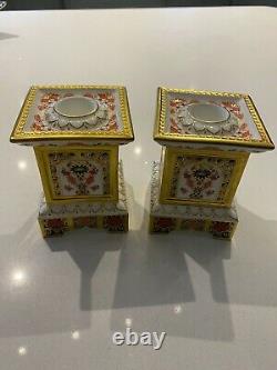 Royal Crown Derby Imari 1128 Candle Columns Very Rare RRP £500