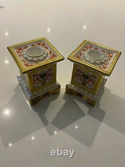 Royal Crown Derby Imari 1128 Candle Columns Very Rare RRP £500