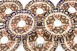 Royal Crown Derby Imari 8.5 In Plates with Scalloped Edge Very Rare 1926 Set of 8