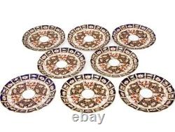 Royal Crown Derby Imari 8.5 In Plates with Scalloped Edge Very Rare 1926 Set of 8