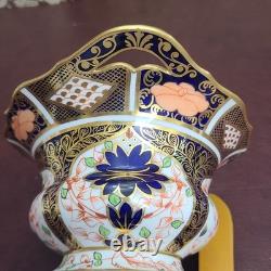 Royal Crown Derby Old Imari Bowl with Handle Cir 1911 Very Rare 6 1/2 In x 4 In