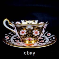 Royal Crown Derby Old Imari Cherry Blossom Cup & Saucer Set of 2 Very Rare