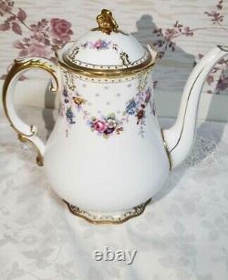 Royal Crown Derby Royal Antoinette Teapot Coffee Pot 1200ml Very Rare