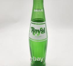 Royal Crown Ginger Ale Vintage Cola Soda Bottle 10 oz Green ACL 1982 VERY RARE