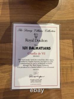 Royal Dalton Cruella Da Ville, very rare mint condition certificate number 162