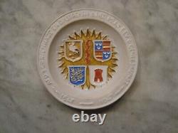 Royal Delft Cloisonne very rare plate, porceleyne fles, delft, holland 1947