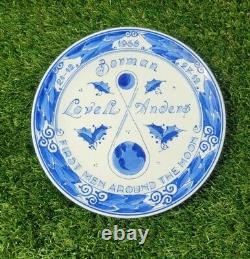 Royal Delft Plate Borman Lovely Anders First Men Around The Moon $2600 Very Rare