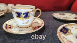 Royal Doulton 6 Cups/Saucer, Signed E Percy- VERY RARE- Stunning