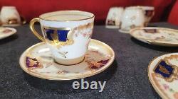 Royal Doulton 6 Cups/Saucer, Signed E Percy- VERY RARE- Stunning