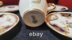 Royal Doulton 6 Cups/Saucer, Signed E Percy- VERY RARE- Stunning