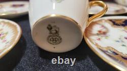 Royal Doulton 6 Cups/Saucer, Signed E Percy- VERY RARE- Stunning