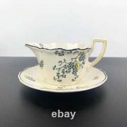 Royal Doulton Carnival 1930's very rare gravy boat on saucer Gravy and sauce jug