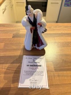 Royal Doulton Cruella da Ville, very rare mint condition certificate number 162
