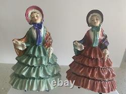 Royal Doulton Figurines Bonjour In Both Red And Green! Amazing Find! Very Rare