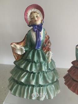 Royal Doulton Figurines Bonjour In Both Red And Green! Amazing Find! Very Rare