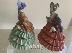 Royal Doulton Figurines Bonjour In Both Red And Green! Amazing Find! Very Rare