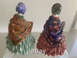 Royal Doulton Figurines Bonjour In Both Red And Green! Amazing Find! Very Rare