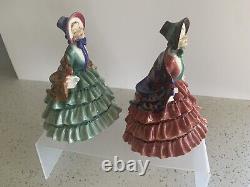 Royal Doulton Figurines Bonjour In Both Red And Green! Amazing Find! Very Rare