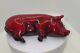 Royal Doulton Flambe Pig Sleeping On Its Side 1920s -Very rare