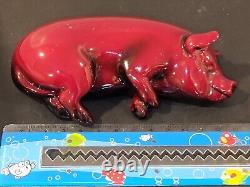 Royal Doulton Flambe Pig Sleeping On Its Side 1920s -Very rare