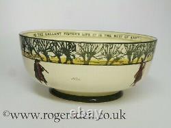 Royal Doulton Isaac Walton Ware Footed Bowl VERY RARE c1905