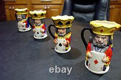 Royal Doulton King & Queen Hearts/clubs/spades/diamonds Toby Full Set Very Rare