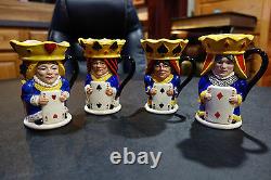 Royal Doulton King & Queen Hearts/clubs/spades/diamonds Toby Full Set Very Rare