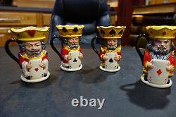 Royal Doulton King & Queen Hearts/clubs/spades/diamonds Toby Full Set Very Rare