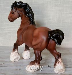 Royal Doulton Matt Bay Brown Cantering Shire Horse Very Rare Vintage Model DA45