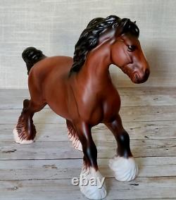 Royal Doulton Matt Bay Brown Cantering Shire Horse Very Rare Vintage Model DA45