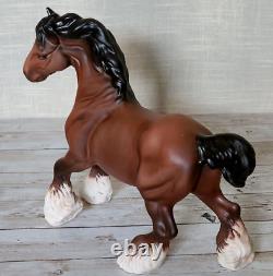 Royal Doulton Matt Bay Brown Cantering Shire Horse Very Rare Vintage Model DA45