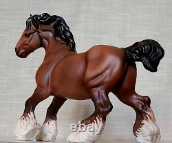 Royal Doulton Matt Bay Brown Cantering Shire Horse Very Rare Vintage Model DA45