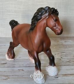 Royal Doulton Matt Bay Brown Cantering Shire Horse Vintage Very Rare Model DA45