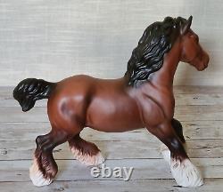 Royal Doulton Matt Bay Brown Cantering Shire Horse Vintage Very Rare Model DA45