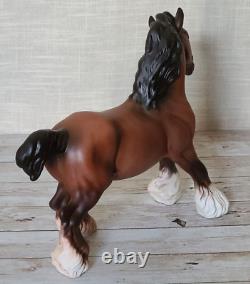 Royal Doulton Matt Bay Brown Cantering Shire Horse Vintage Very Rare Model DA45