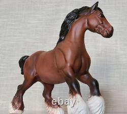 Royal Doulton Matt Bay Brown Cantering Shire Horse Vintage Very Rare Model DA45