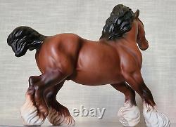 Royal Doulton Matt Bay Brown Cantering Shire Horse Vintage Very Rare Model DA45