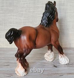 Royal Doulton Matt Bay Brown Cantering Shire Horse Vintage Very Rare Model DA45