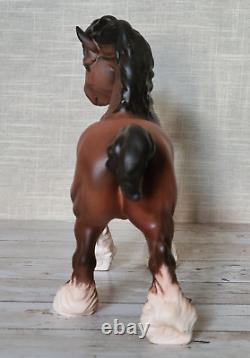 Royal Doulton Matt Bay Brown Cantering Shire Horse Vintage Very Rare Model DA45