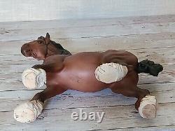 Royal Doulton Matt Bay Brown Cantering Shire Horse Vintage Very Rare Model DA45