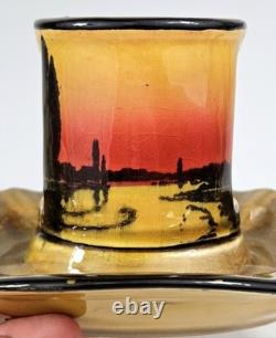 Royal Doulton Poplars Sunset Ashtray Matchbox Holder 1910s Very Rare England