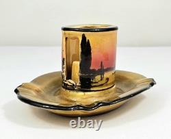 Royal Doulton Poplars Sunset Ashtray Matchbox Holder 1910s Very Rare England