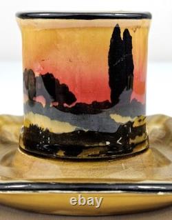 Royal Doulton Poplars Sunset Ashtray Matchbox Holder 1910s Very Rare England