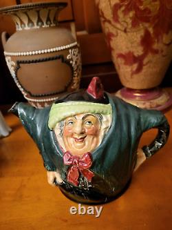 Royal Doulton Sairy Gamp Character Toby Teapot C. 1939 Very Rare Lovely Detail