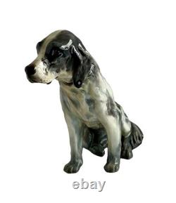 Royal Doulton Seated English Setter with Collar 6.5 HN975 1929 Very Rare VTG