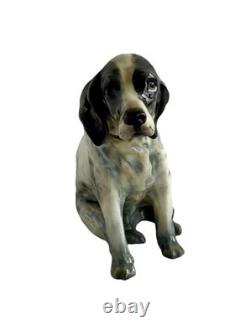 Royal Doulton Seated English Setter with Collar 6.5 HN975 1929 Very Rare VTG
