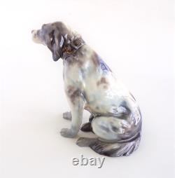 Royal Doulton Seated English Setter with Collar 6.5 HN975 1929 Very Rare VTG