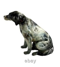 Royal Doulton Seated English Setter with Collar 6.5 HN975 1929 Very Rare VTG