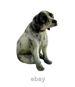 Royal Doulton Seated English Setter with Collar 6.5 HN975 1929 Very Rare VTG